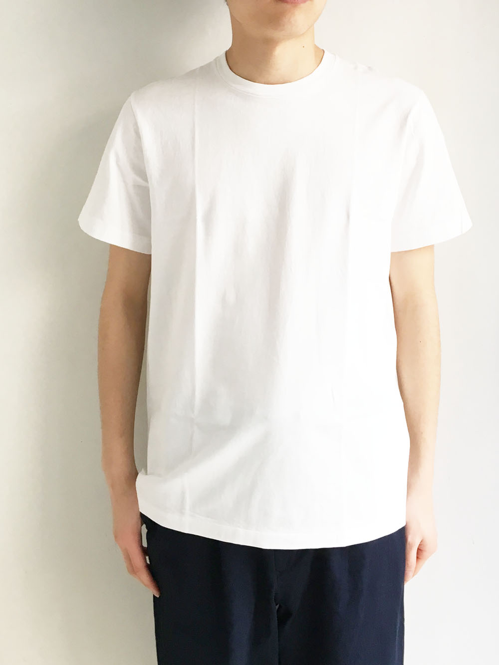 YAECA _ 丸胴シルクタッチ Tシャツ 38003/ White-S | R1