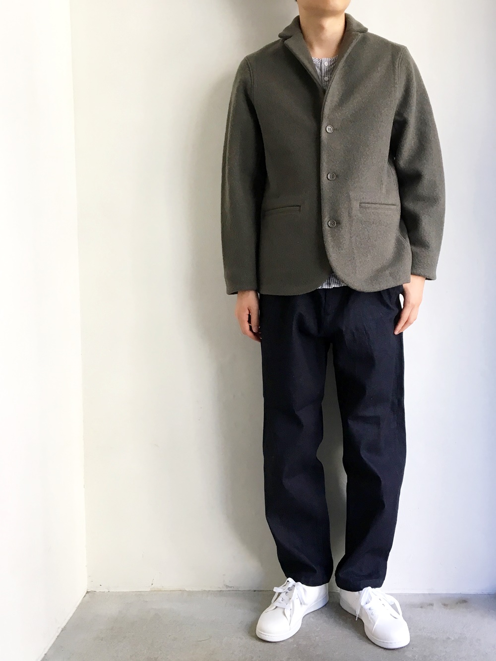 Evam Eva プレスウールジャケット Otter Gray R1