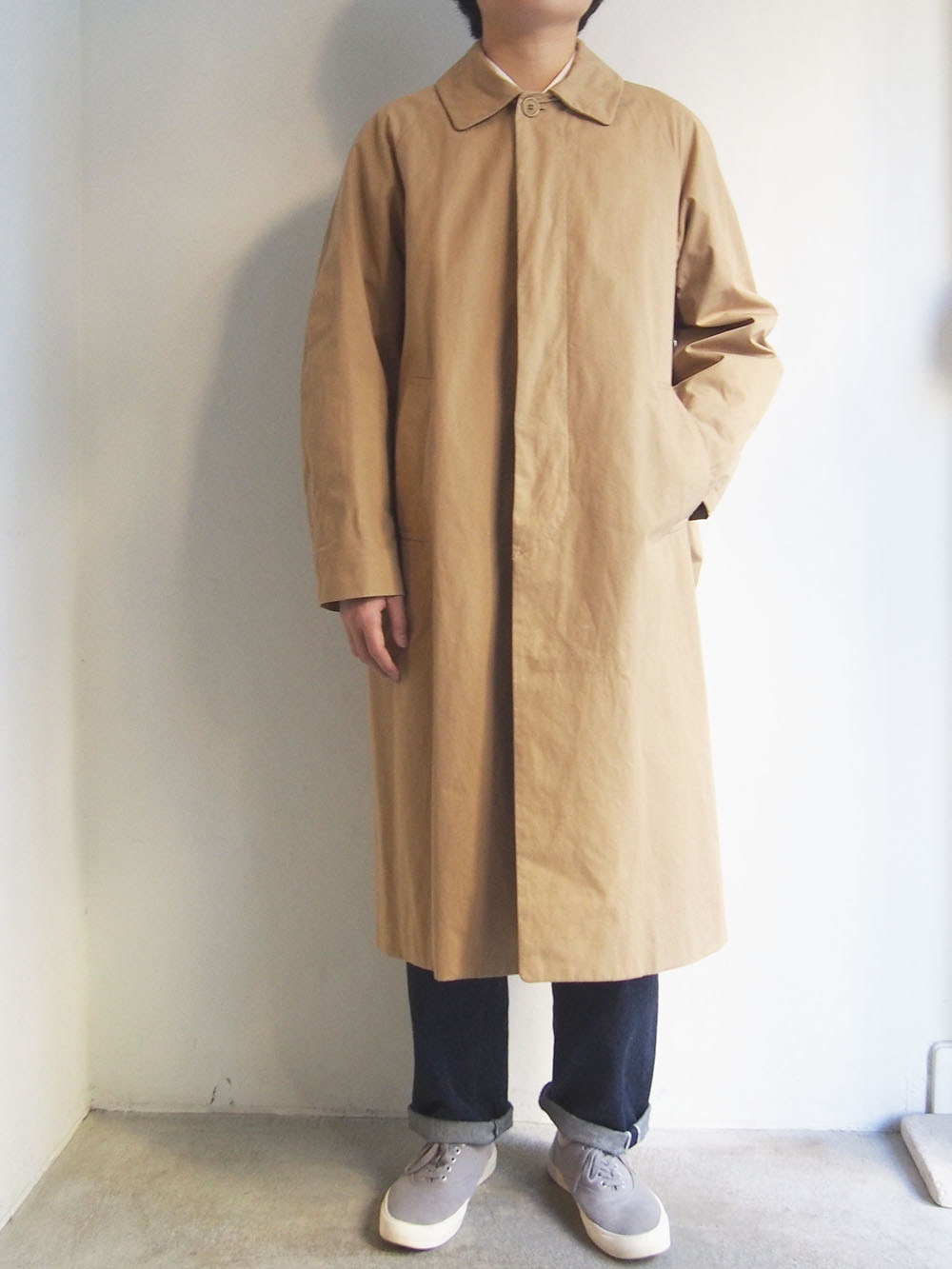 YAECA ステンカラーコート　KHAKI