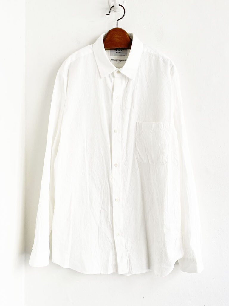YAECA _CANVAS DESIGNボタンシャツ  / White