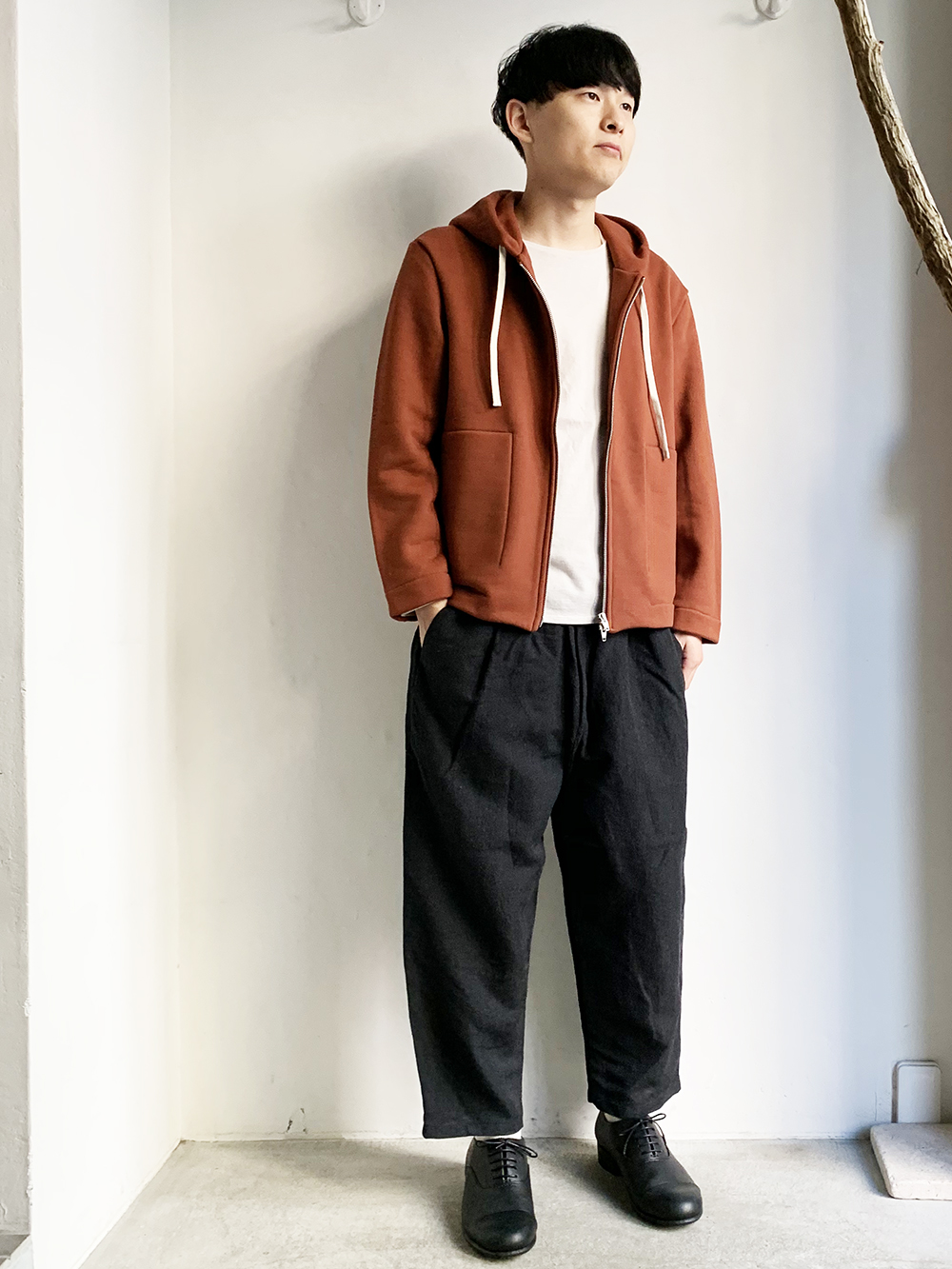 ordinary fits   ナローボールパンツwool linen/ Gray   R1