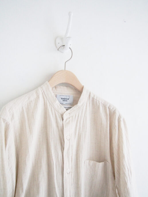 YAECA - yu02YAECA WRITE  スタンドカラープルオーバーシャツ YAECA (ヤエカ) WRITE STAND COLLAR SHIRT / ライトスタンド