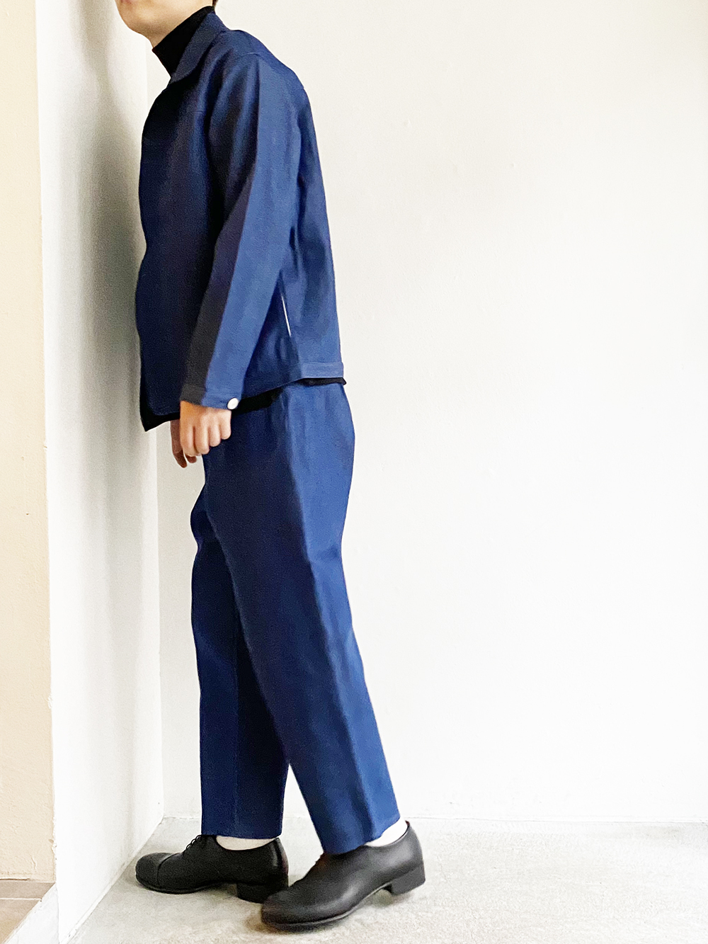 KIJI _ KACHI 尾錠付 テーパードデニムパンツ/ L.blue | R1