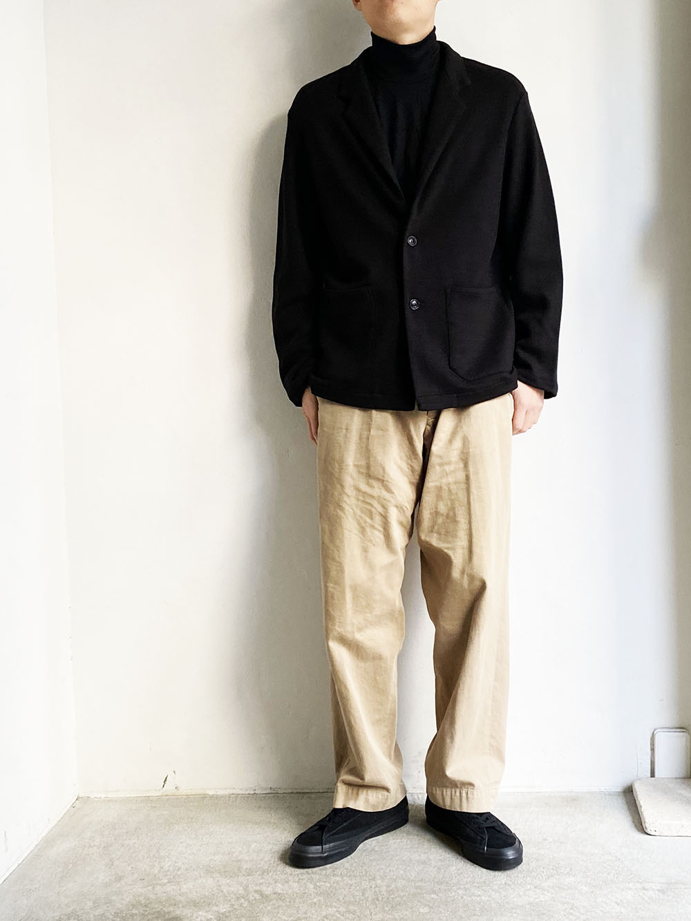 LAMOND _ ツイルニットジャケット/ Black-3 | R1 LAMOND _ ツイルニットジャケット/ Black-3 | R1