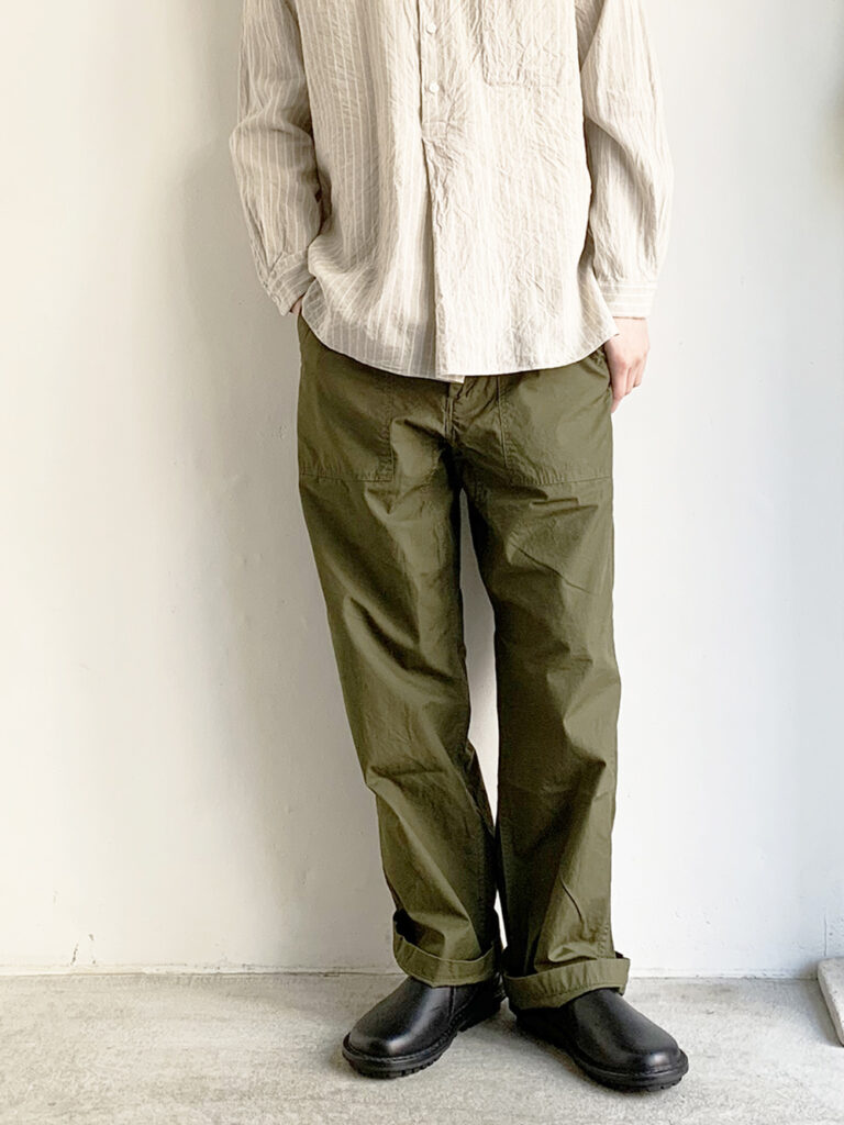 YAECA _ ベイカーパンツ22603 / Olive poplin