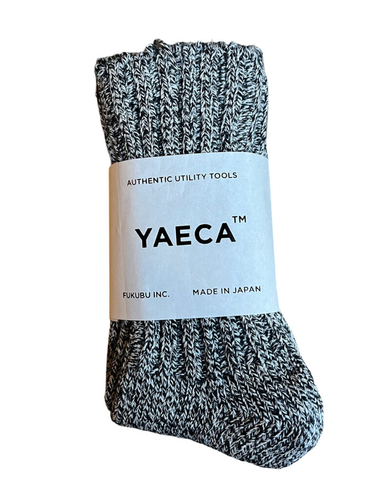 YAECA _ cotton silk SOX12951 / Black-L
