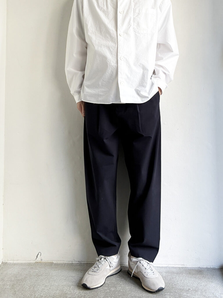 YAECA _ 2way パンツ タックストレート  / Navy