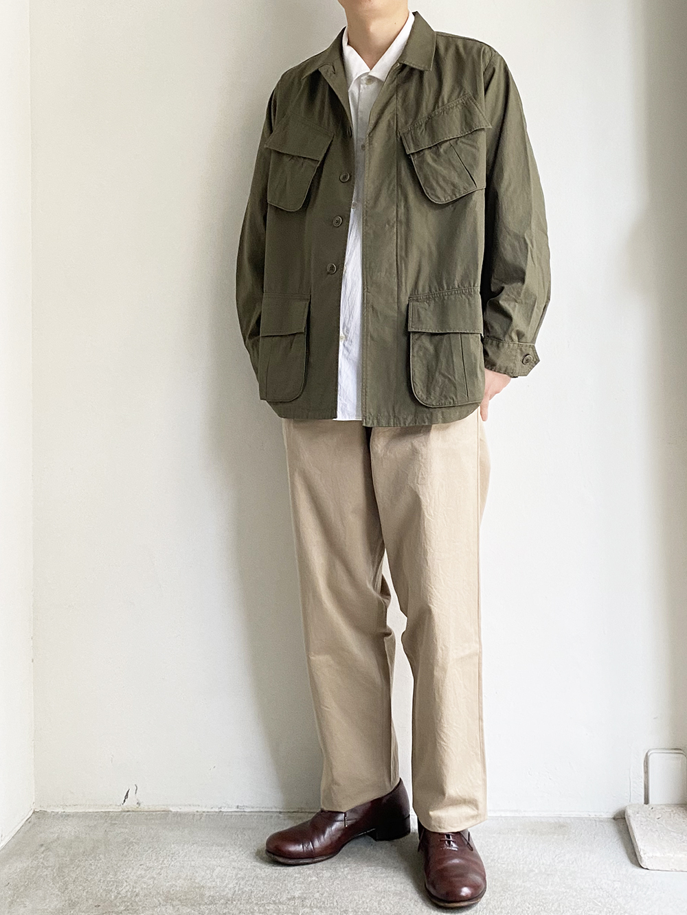 YAECA LIKE WEAR _ ファティーグジャケット / olive(poplin) | R1