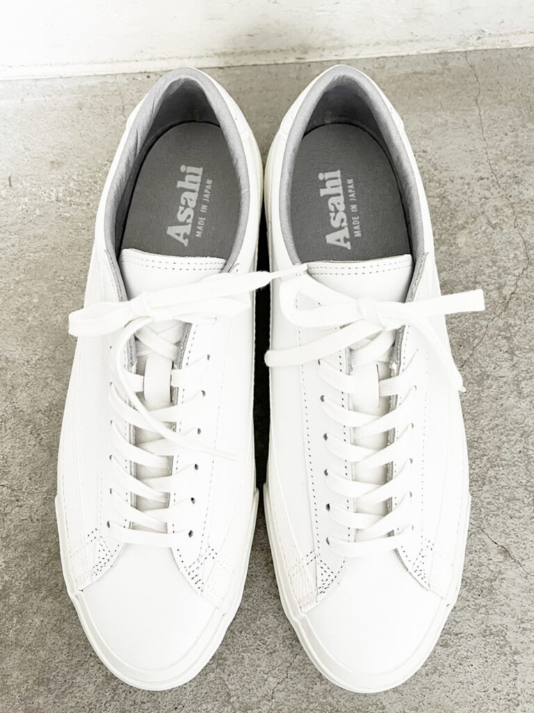 ASAHI _ BELTED LOW  LEATHER  / White