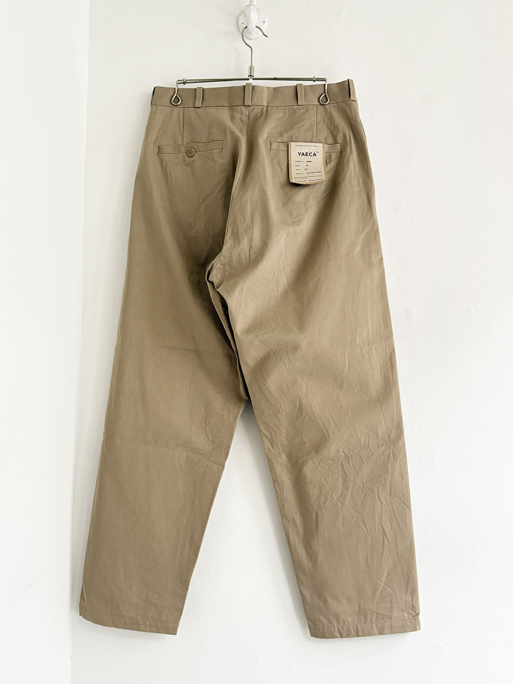 YAECA ヤエカ　ワイドテーパードチノ　カーキ　サイズ29 新品 YAECA チノパン ワイドテーパード KHAKI 〔メンズ〕 【18652