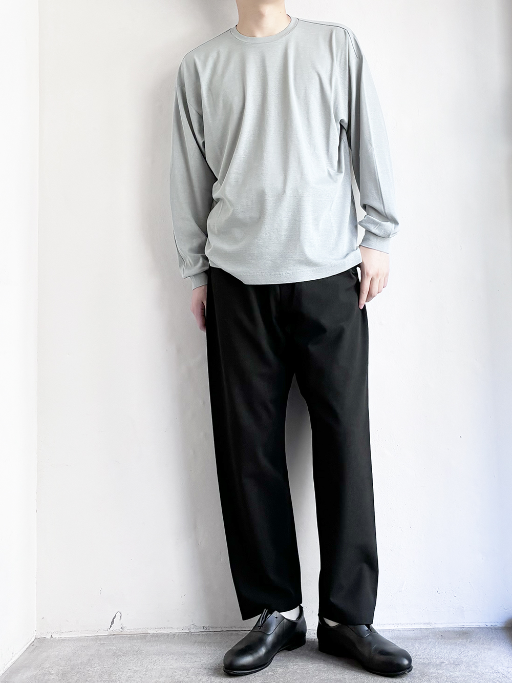 YAECA _ 2way Trousers Wide Easy / D.charcoal-S | R1