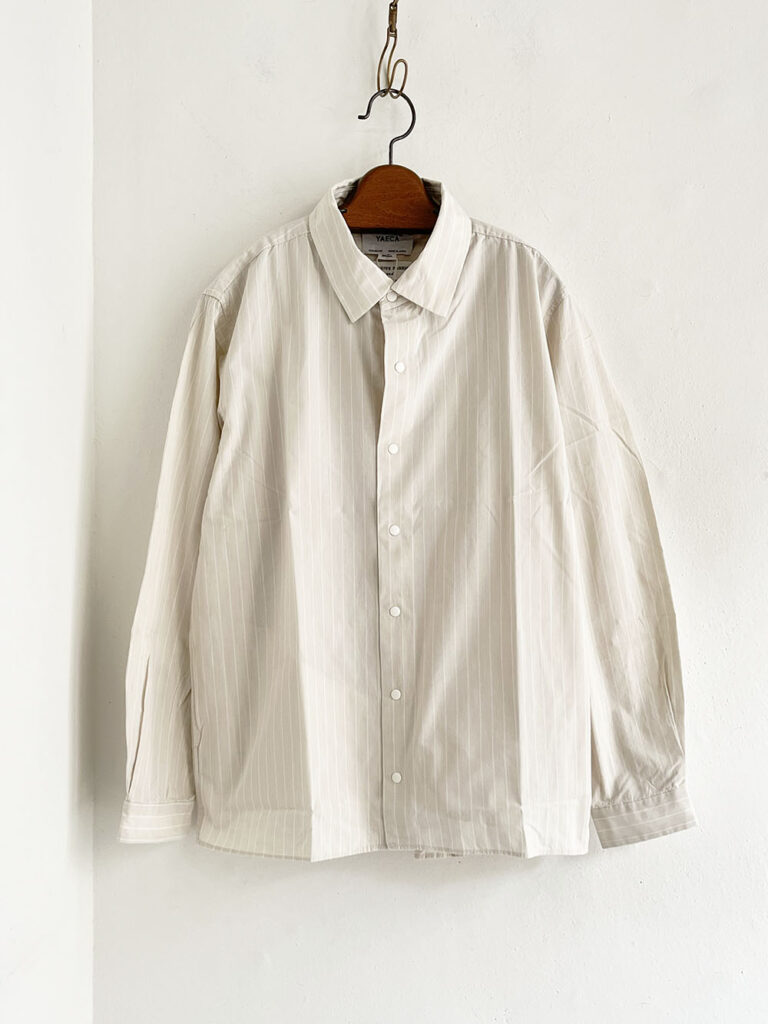 YAECA _ コンフォートシャツ Relax square  / Beige-st