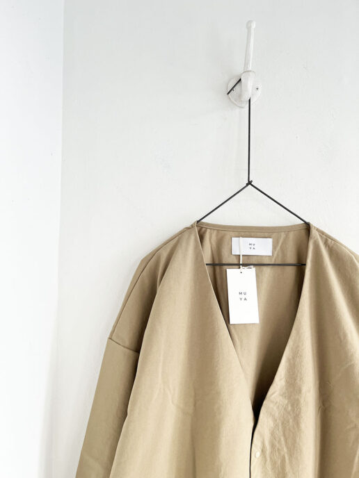 極美品　25SS MUYA ラウンドカーディガン　テーラード　キャメル　4 MUYA _ ラウンドカーディガン-nylon / Beige | R1