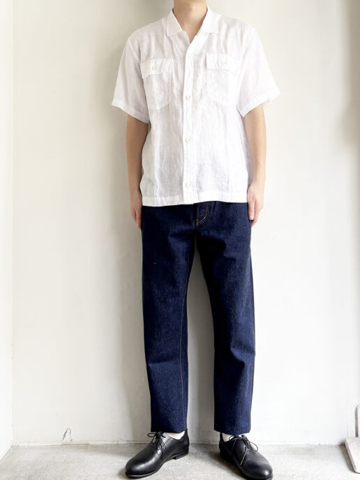 LOLO LIKE リネンプルオーバー半袖シャツ LOLO ギンガムリネン半袖プルオーバーシャツ NAVY LOLO通販
