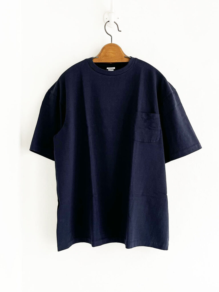 YAECA _ 丸胴Tシャツ ムラ糸 /  D.navy