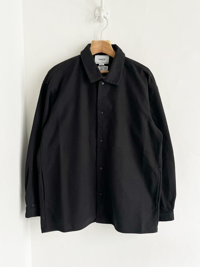 YAECA _Cotton Duck Comfort Shirt Wide Square / D.navy