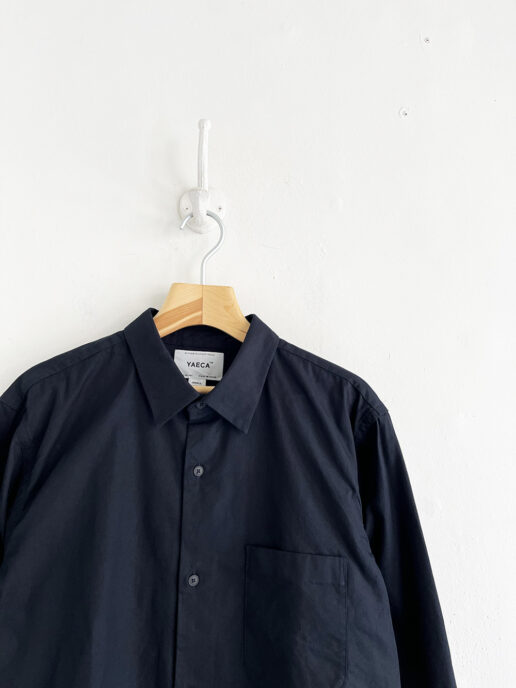 YAECA ネイビー　ジャケット　ボタンダウン YAECA _ Oxford Button Shirt Wide15136 / D.navy | R1