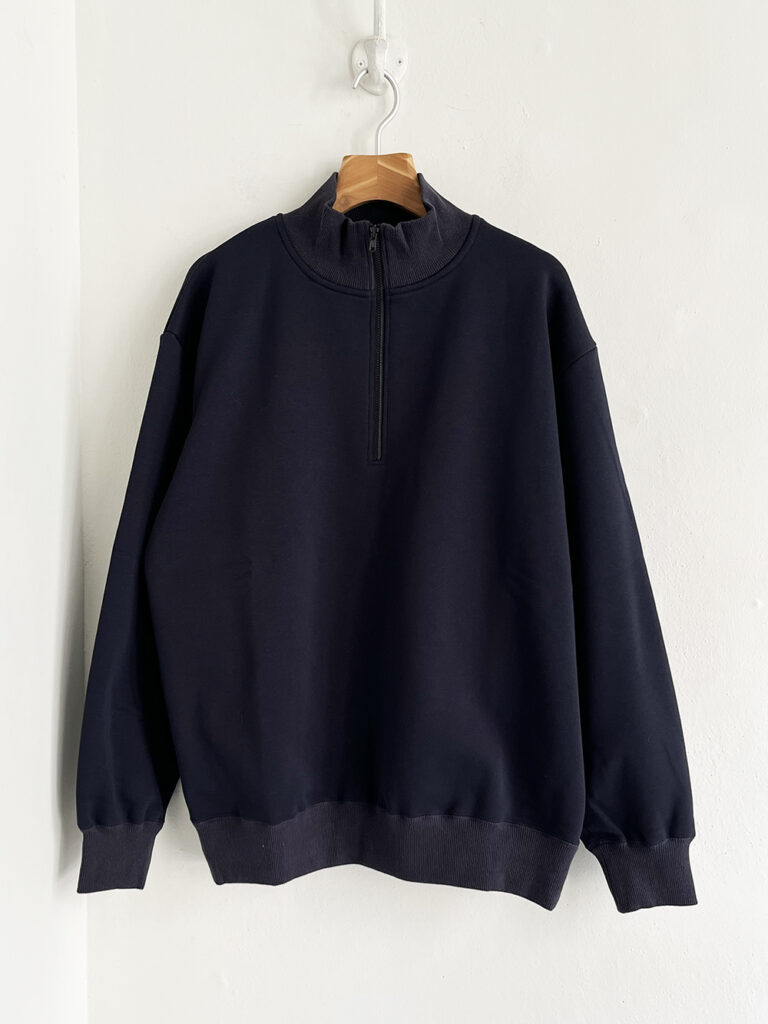 LOLO _ 裏毛ハーフジップ PO  /  Navy