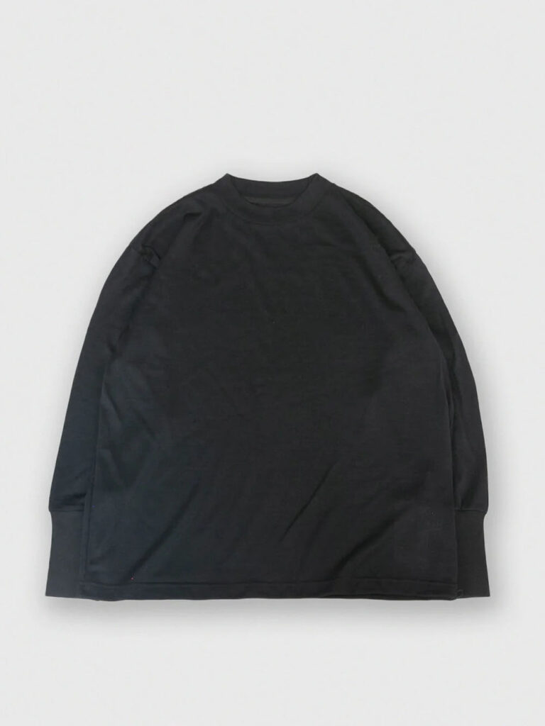 MUYA _ Merino wool crew neck T-shirts / Black