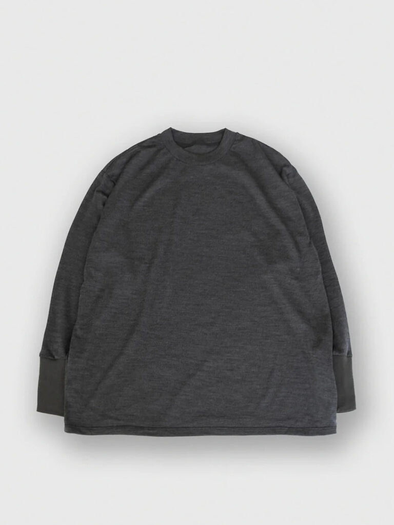 MUYA _ Merino wool crew neck T-shirts / Gray