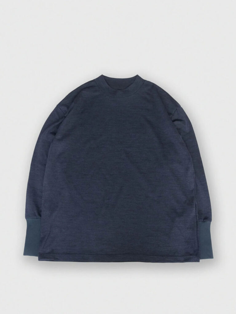MUYA _ Merino wool crew neck T-shirts / Navy