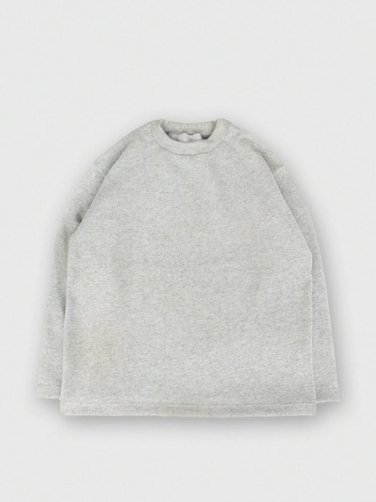MUYA _ Wool Crew neck T-shirts / L.gray杢
