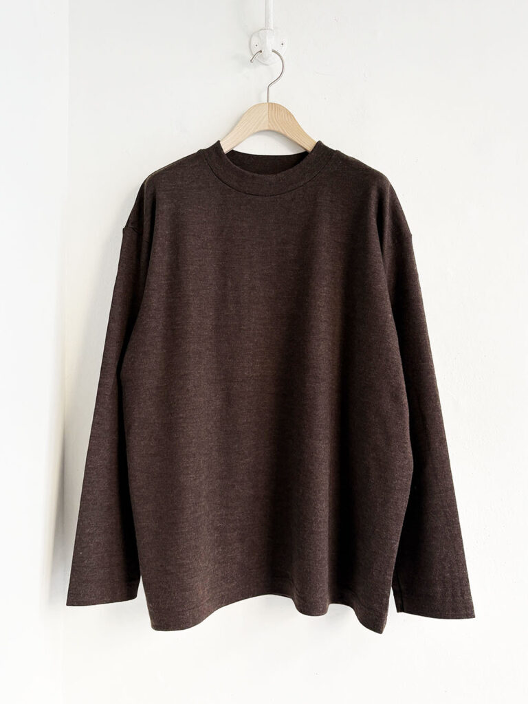 MUYA _ Wool Crew neck T-shirts / Brown