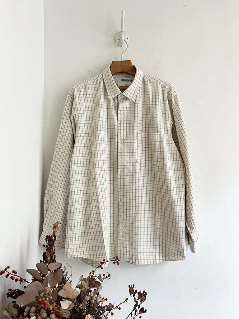 YAECA _ Button Down Shirt wide / Brown-ck