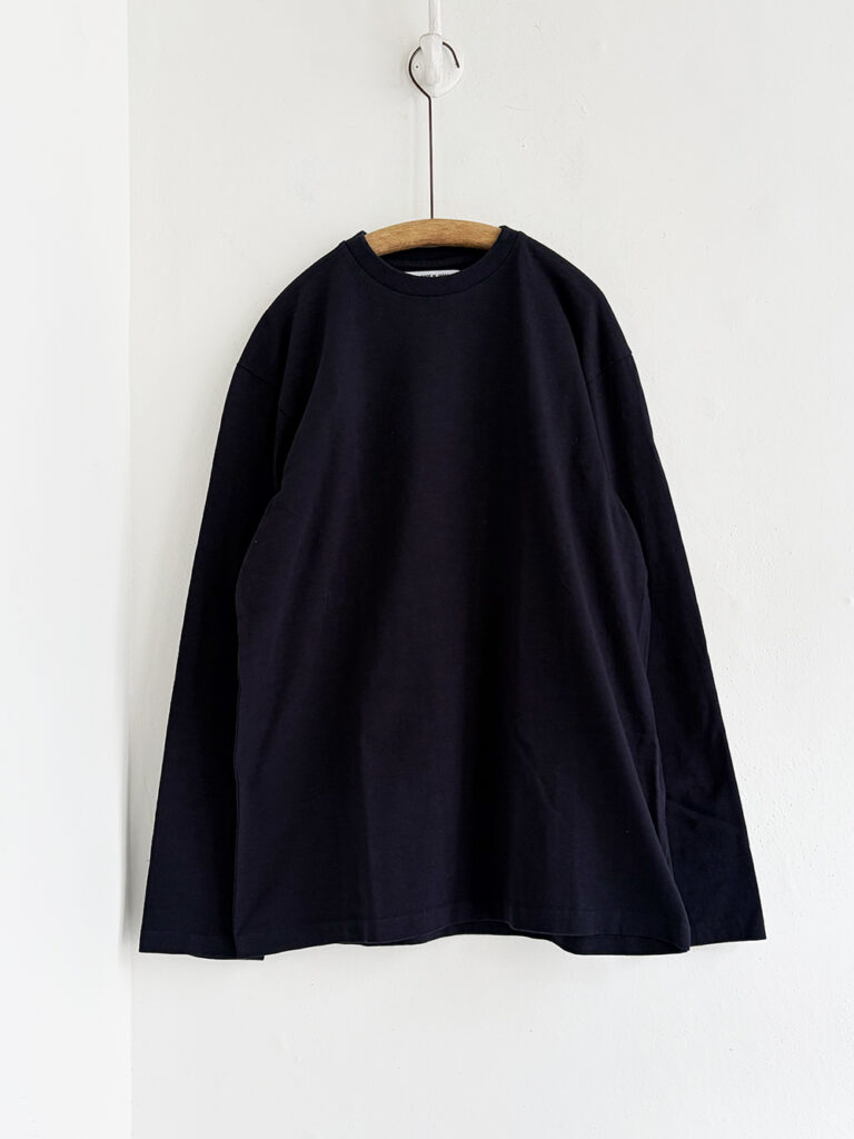 YAECA  T_ Slub Yarn Long-Sleeve T-shirt / Navy