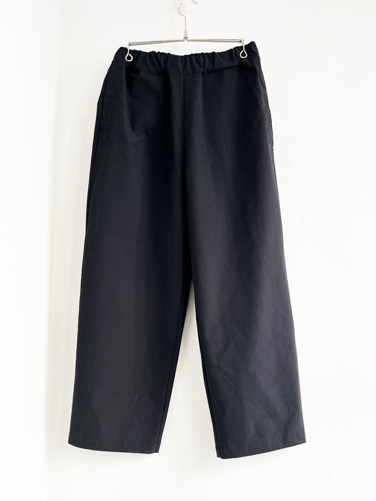BETTER _ SEERSUCKER WIDE PANT / Black