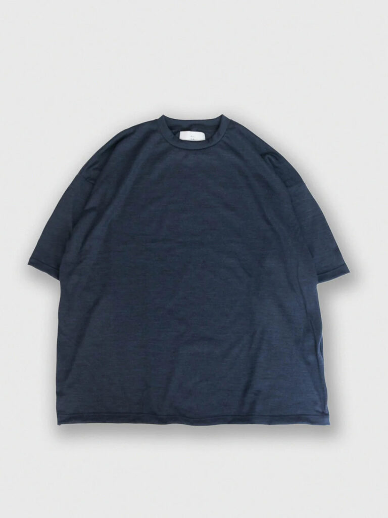 MUYA _ Merino wool crew neck T-shirts / Navy