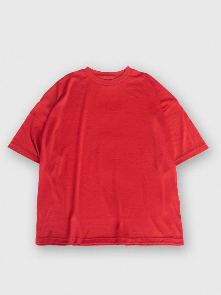 MUYA _ Merino wool crew neck T-shirts / Red