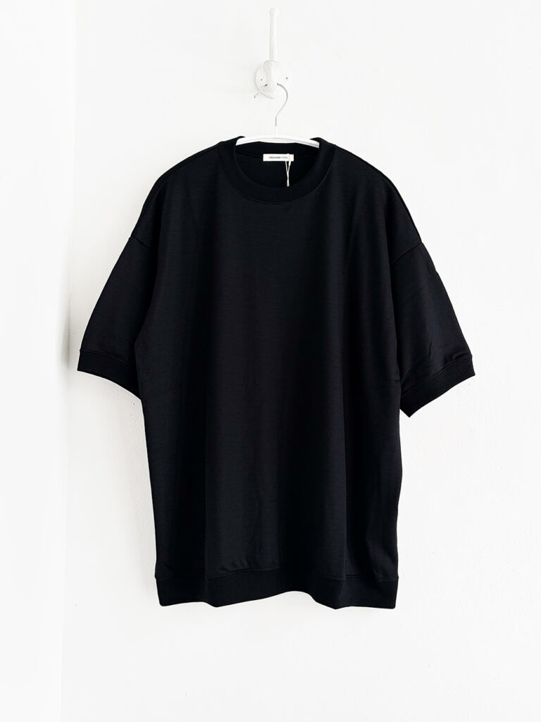 ordinary fits(UNISEX)_  WOOL WIDE TEE / Black