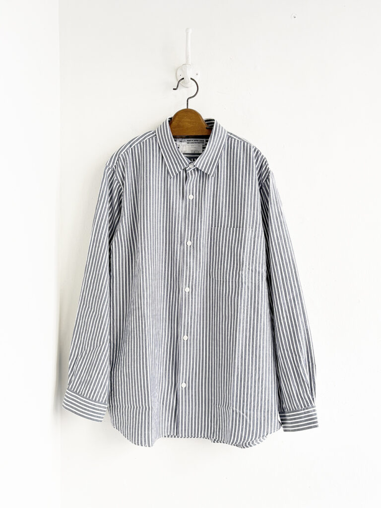 YAECA _ ボタンシャツ wide / Navy-St
