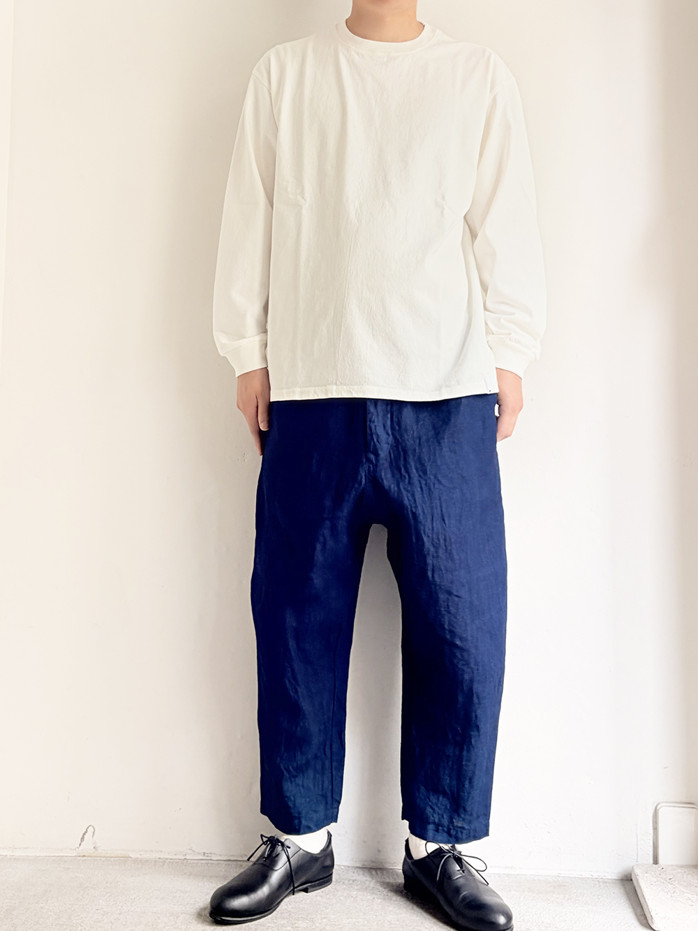 AULICO _ LINEN PANTS / Navy | R1