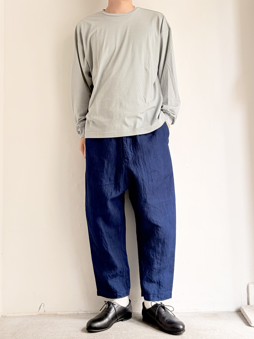 AULICO _ LINEN PANTS / Navy | R1